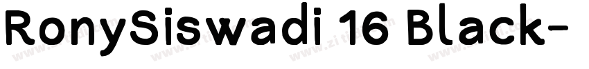 RonySiswadi 16 Black字体转换